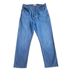 Levi Strauss Wedgie Straight Jeans Medium Wash Distressed 30